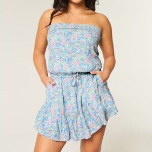 👗🦋 NWT XL Blouson BabyShower Party Mini Dress Beach Floral Fem Girl Preppy Y2K